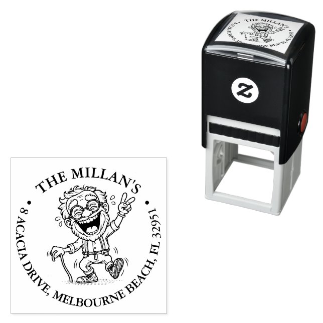 Tampon Auto-encreur Thème de Grandpa (En situation)