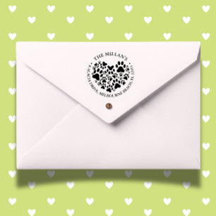 Tampon Auto-encreur thème de l'amoureux du chiot