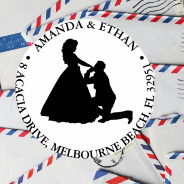 Tampon Auto-encreur thème de l'homme à genoux mariage (Create heartfelt wedding memories with our kneeling man self-inking stamp)