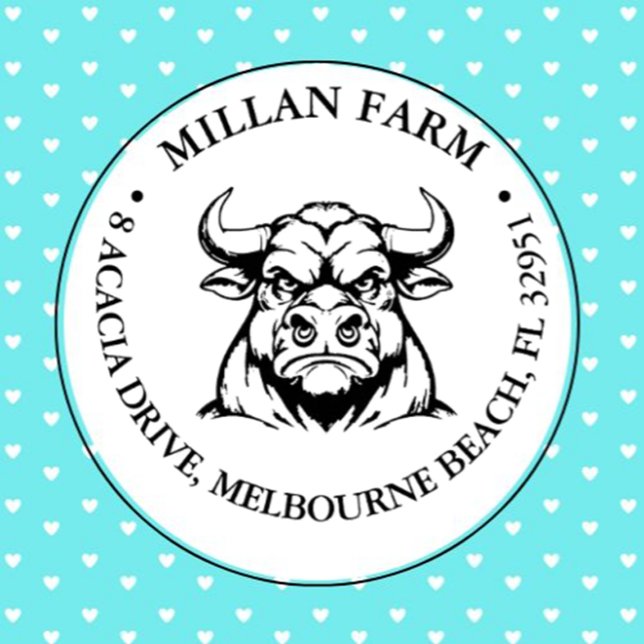 Tampon Auto-encreur Thème Jote Angus Bull (Add a touch of joy to your crafts with the Cute Cow theme Self-inking Stamp)