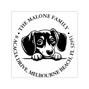 Tampon Auto-encreur Thème personnalisé personnalisé Dachshund