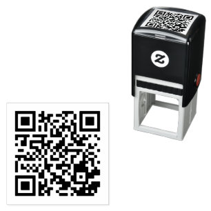 Tampon Auto-encreur Timbre auto-encastrable de code QR personnalisé 1,