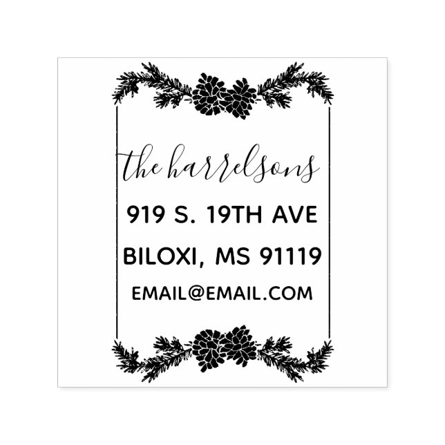 Tampon Auto-encreur Timbre auto-encastrable de la famille des cônes de (Design)