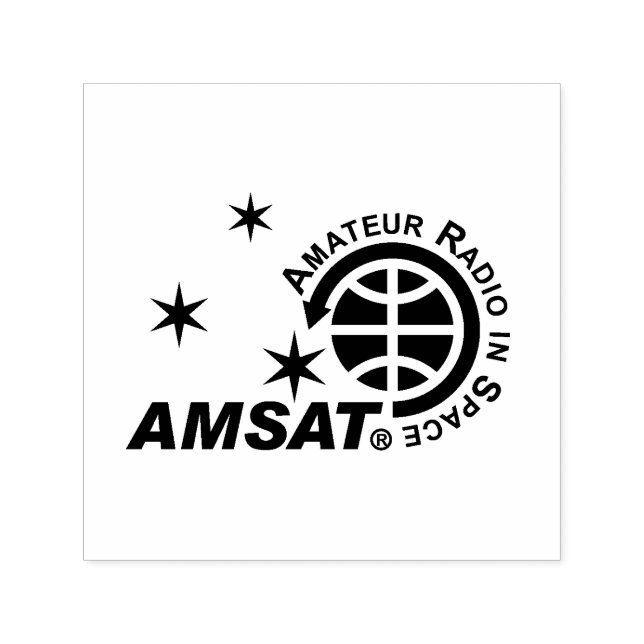 Tampon Auto-encreur Timbre auto-encastrable du logo AMSAT (Design)