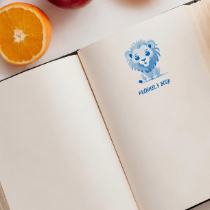 Tampon Auto-encreur Timbre auto-encastrable petite plaque de lion