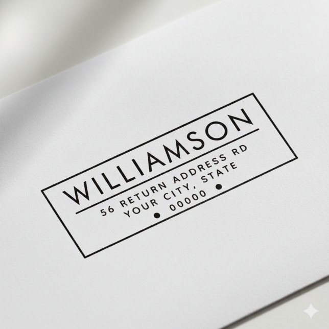 Tampon Auto-encreur Timbre auto-encastré de l'adresse de retour modern (Créateur téléchargé)