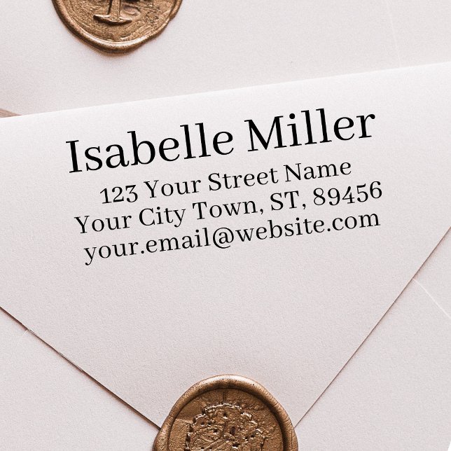 Tampon Auto-encreur Timbre auto-encastré de l'adresse de retour simple (Créateur téléchargé)