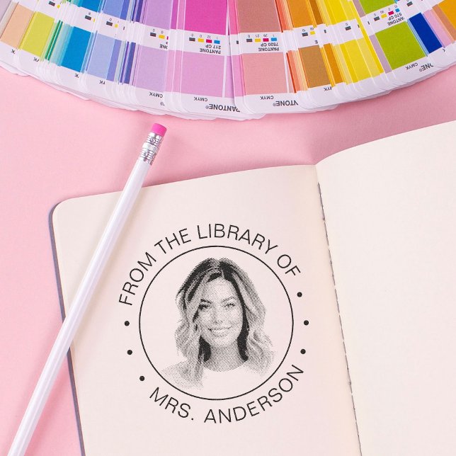 Tampon Auto-encreur Timbre auto-encrage de l'enseignant de la biblioth (Créateur téléchargé)