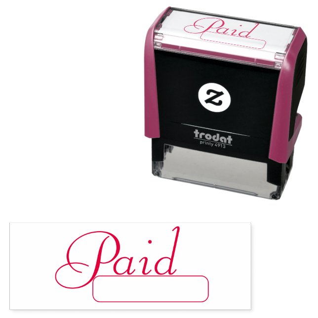 Tampon Auto-encreur Timbre auto-encreur personnalisable texte simple p (En situation)