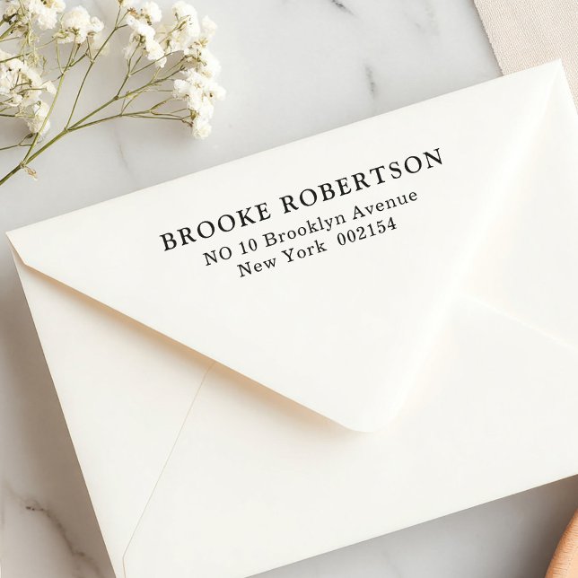 Tampon Auto-encreur Timbre autocollant d'adresse de retour claire simp (Simple clear return address self inking stamp)