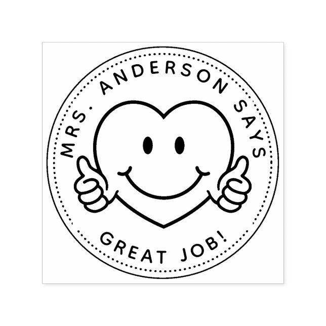 Tampon Auto-encreur Timbre Cadeau Personnalisé De L'Enseignant Retour  (Design)