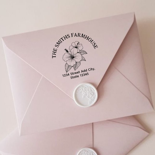 Tampon Auto-encreur Timbre d'adresse de retour Hawaii (Créateur téléchargé)