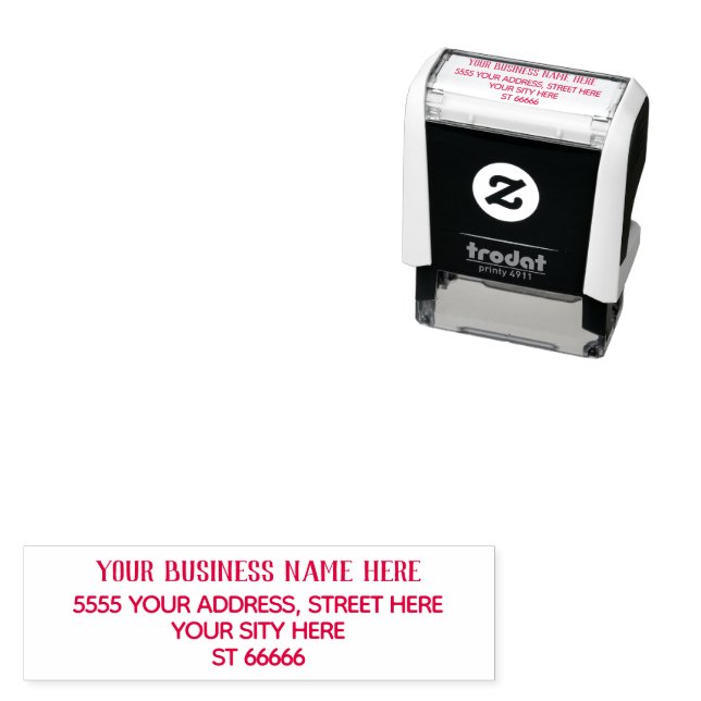 Tampon Auto-encreur Timbre d'adresse de retour personnalisé (En situation)