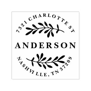 Tampon Auto-encreur Timbre d'adresse de retour personnalisé avec feuil