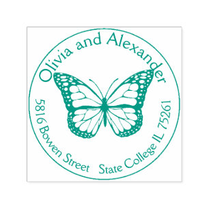 Tampon Auto-encreur Timbre d'adresse de retour personnalisée Monarch B