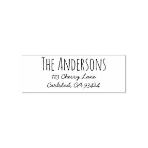 Tampon Auto-encreur Timbre d'adresse de retour   Police inspirée de Ra