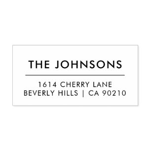 Tampon Auto-encreur Timbre d'adresse de retour simple et moderne perso