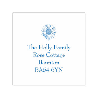 Tampon Auto-encreur Timbre d'adresse de tournesol