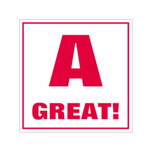 Tampon Auto-encreur Timbre de classement de l'enseignant : A, GRAND!