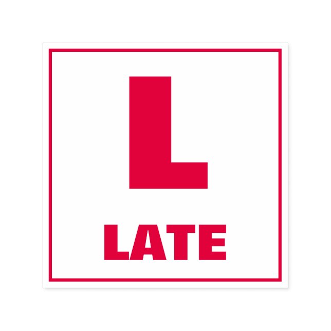 Tampon Auto-encreur Timbre de classement de l'enseignant : L, TARD (Design)