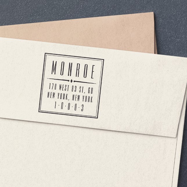 Tampon Auto-encreur Timbre de l'adresse de retour Empire Deco (Créateur téléchargé)