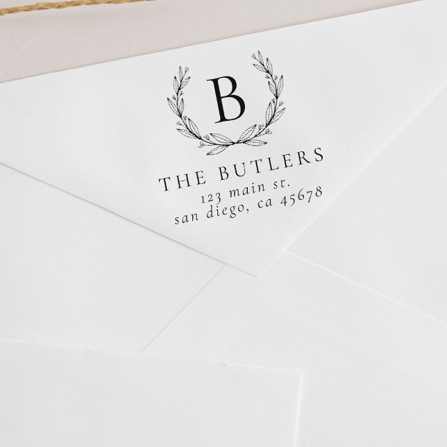 Tampon Auto-encreur Timbre de l'adresse de retour initiale de la feuil (Créateur téléchargé)