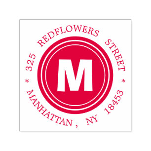 Tampon Auto-encreur Timbre de l'adresse monographique