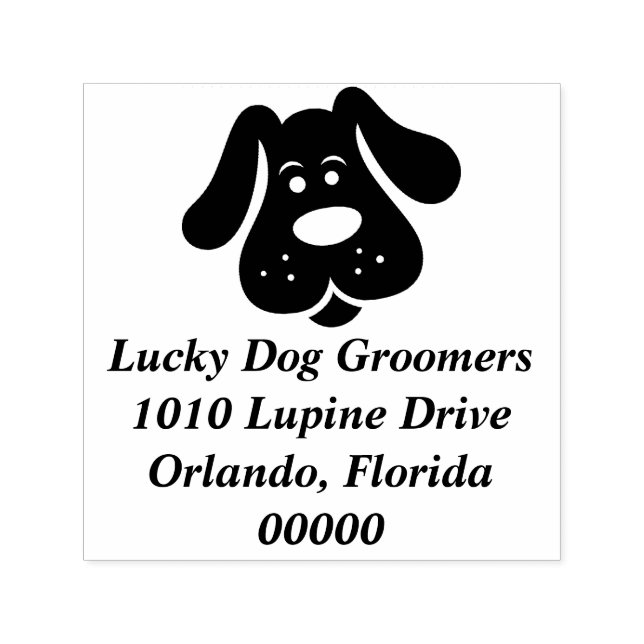 Tampon Auto-encreur Timbre de l'éleveur de Chiens Coquelicots (Design)