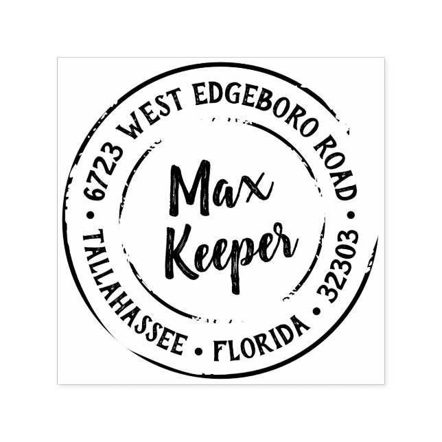 Tampon Auto-encreur Timbre de l'étiquette de l'adresse de retour Whims (Design)