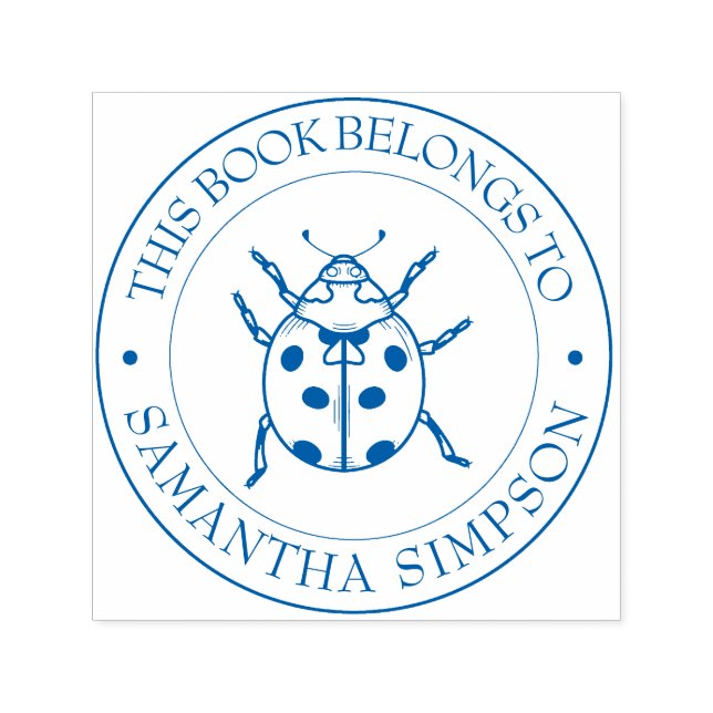 Tampon Auto-encreur Timbre de livre de bibliothèque personnalisée - Ex (Design)