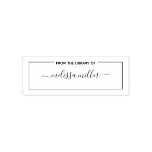 Tampon Auto-encreur Timbre de livre personnalisé de la bibliothèque de