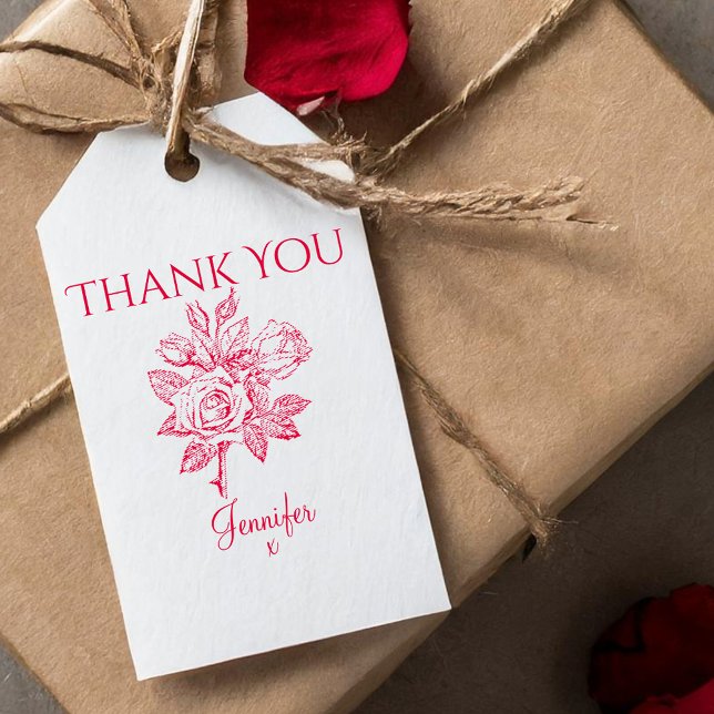 Tampon Auto-encreur Timbre de Merci Rose vintage (Créateur téléchargé)