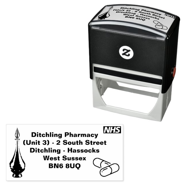 Tampon Auto-encreur Timbre de pharmacie (En situation)
