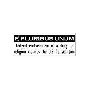 Tampon Auto-encreur Timbre d'E PLURIBUS UNUM - noir/milieu