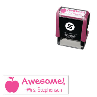 Tampon Auto-encreur Timbre de récompense Apple de l'enseignant personn