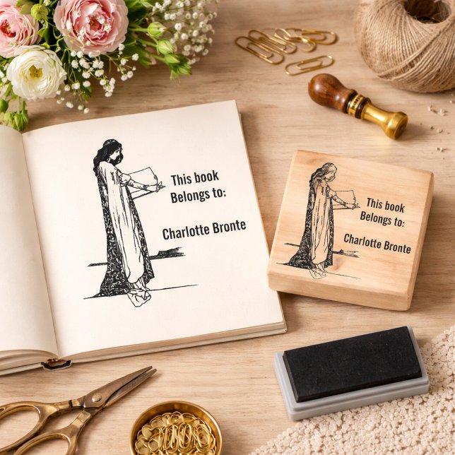 Tampon Auto-encreur Timbre d'ex-libris littéraire (Créateur téléchargé)