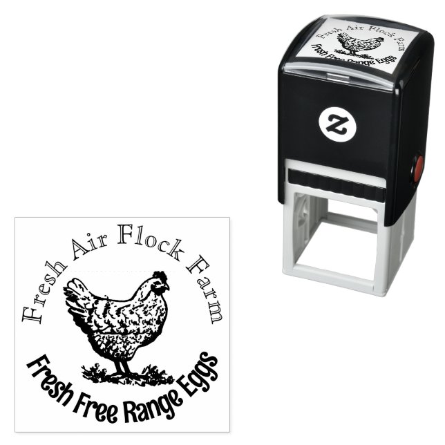 Tampon Auto-encreur Timbre d'oeuf Vintage personnalisé (En situation)