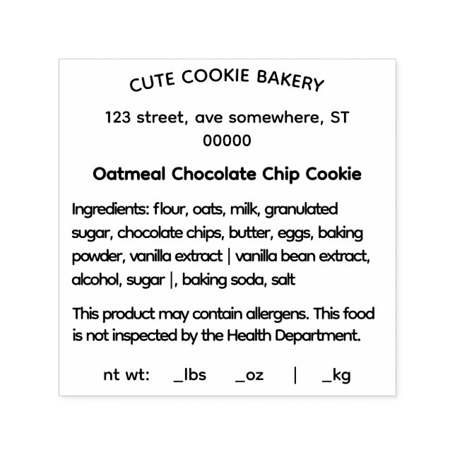 Tampon Auto-encreur Timbre en caoutchouc auto-alimenté simple (Design)