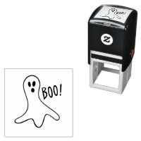 Timbre en caoutchouc auto-encre Halloween effrayan