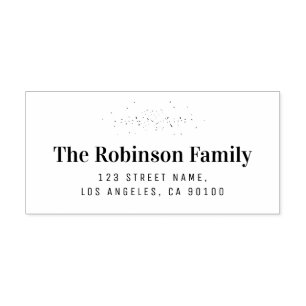 Tampon Auto-encreur timbre en caoutchouc d'adresse botanique moderne