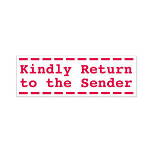 Tampon Auto-encreur Timbre en caoutchouc de base "Kindly Return to the