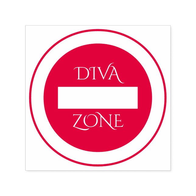 Tampon Auto-encreur Timbre en caoutchouc "Diva Zone" (Design)