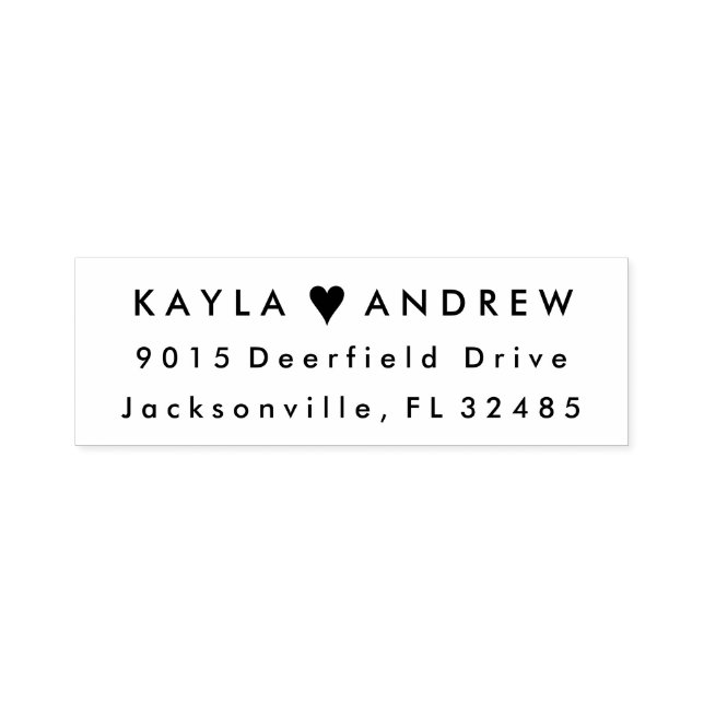 Tampon Auto-encreur Timbre en caoutchouc du coeur mariage pour RSVP Me (Design)