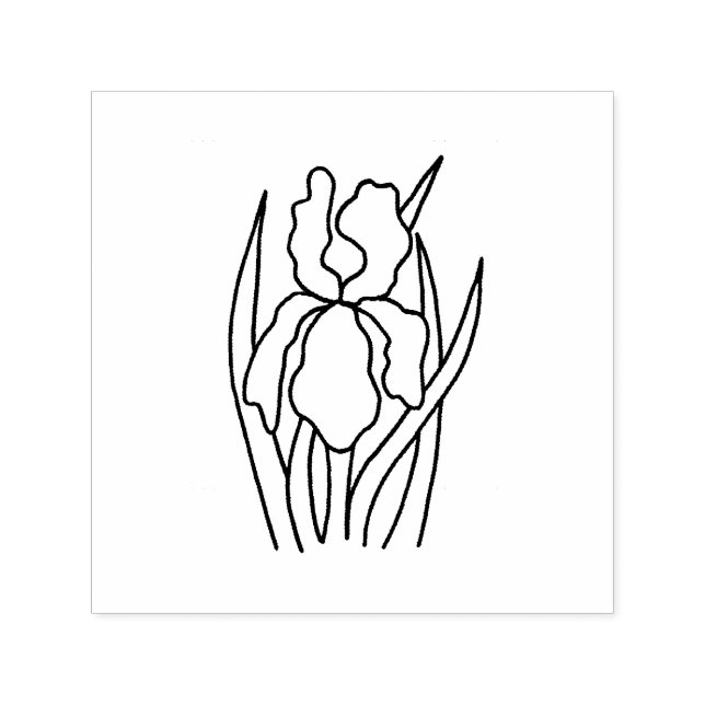 Tampon Auto-encreur Timbre En Caoutchouc Iris (Design)
