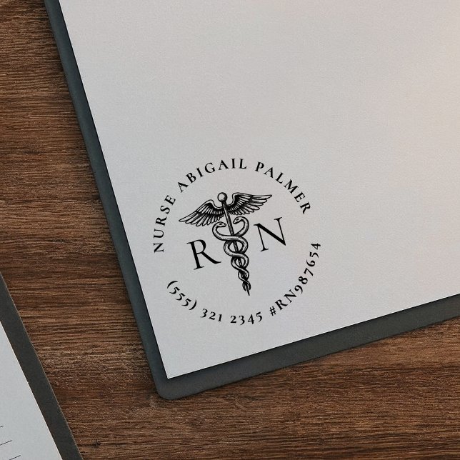 Tampon Auto-encreur Timbre en caoutchouc personnalisé pour infirmière  (Créateur téléchargé)