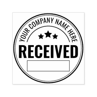 Tampon Auto-encreur Timbre En Caoutchouc Personnalisé Reçu Par L'Entre