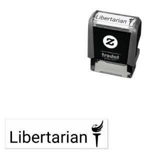 Tampon Auto-encreur Timbre Libertarien de 1,4 po x 0,4 po
