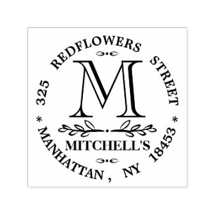 Tampon Auto-encreur Timbre pour mariage d'adresse monographique