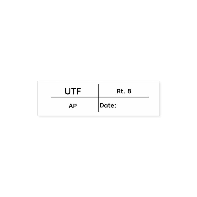 Tampon Auto-encreur Timbre UTF (Design)