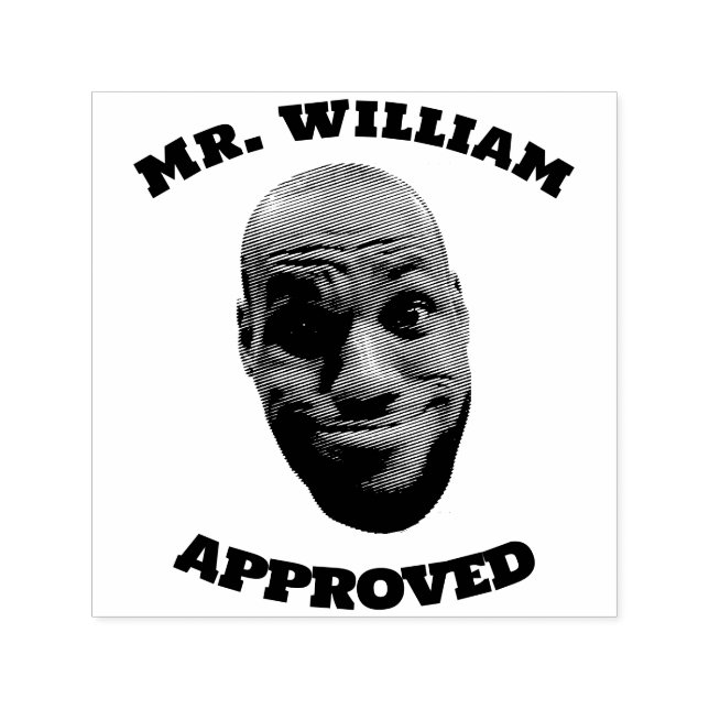 Tampon Auto-encreur Timbre visage enseignant, cadeau enseignant person (Design)